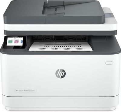 HP LaserJet Pro MFP 3102fdw 3G630F, Stampante Multifunzione A4, Stampa Fronte e Retro Automatico in b/n, 33 ppm, USB Host, Wi-Fi, Ethernet, Fax, ADF, HP Smart, Bianca