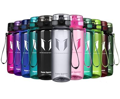 Super Sparrow Borraccia Sportiva & Bottiglia Bambini Senza Perdite - 500ml Borraccia Scuola - Senza BPA
