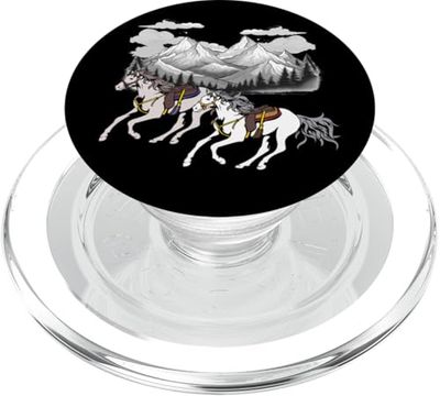 Caballo Caballos Montaña Naturaleza Niños Niño Niña Chico Teenie PopSockets PopGrip para MagSafe
