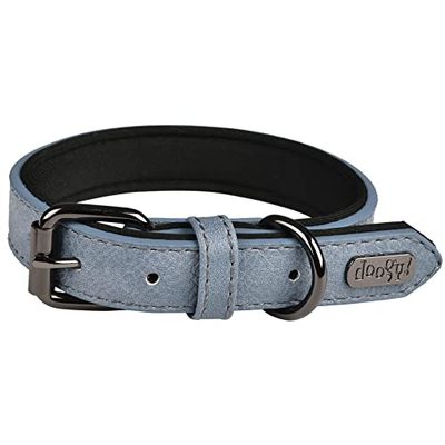 Doogy Collar de piel sintética Basics azul