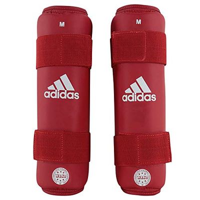 adidas unisex – vuxna Wako Pu Shin Guard skenbensskydd röd XS