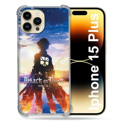 MagSafe-compatibel hoesje voor iPhone 15 Plus Manga Attack Titans Sun