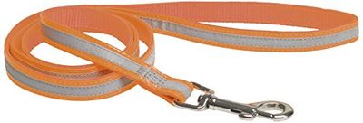 CHAPUIS SELLERIE SLA345 Guinzaglio riflettente per cani - Collare in similpelle arancione - Larghezza 25 mm - Lunghezza 1,20 m - Misura L