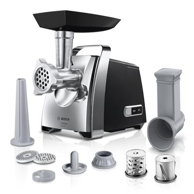 Bosch ProPower MFW67440 Hachoir à viande polyvalent – Jusqu'à 3,5 kilos de viande par minute – Puissance de 700 W, Noir
