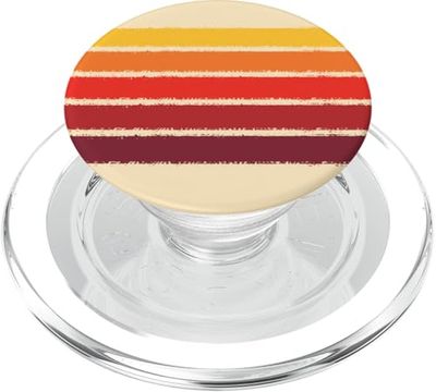 Pincel estilo grunge retro Sunset Stripes de los 70 y 80 PopSockets PopGrip para MagSafe