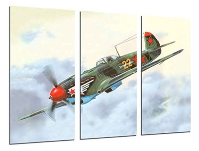 Quadro fotográfico aviação, desenhos aviões antigos, aviões de guerra tamanho total: 97 x 62 cm XXL