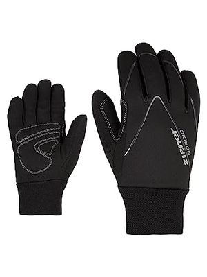 Ziener Guanti da sci di fondo per bambini, Unico Junior, Nordic/Crosscountry, antivento, traspiranti, Soft-Sell, nero, M