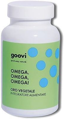 Goovi, Omega, Omega, Omega! Integratore Alimentare Perle Softgel, Fonte di Omega 3 6 9, Supporta il Metabolismo, 60 Perle Softgel