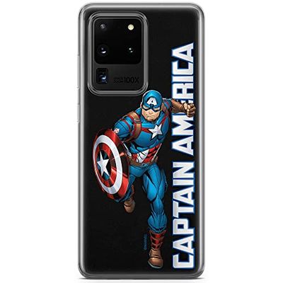 ERT GROUP etui na telefon Samsung S20 ULTRA / S11 PLUS, case oryginalny i oficjalnie licencjonowany przez Marvel, wzór Kapitan Ameryka 030, optymalnie dopasowane, plecki z TPU