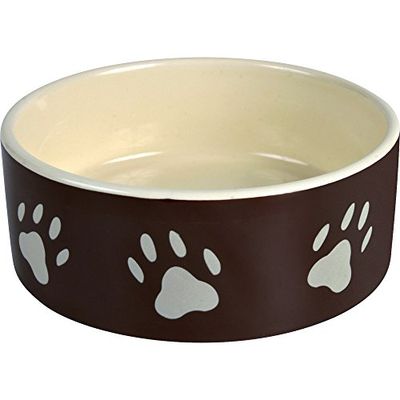 Trixie Mangiatoia in ceramica. Impronte 0,3 l, ø12 cm, Marr/Taupe