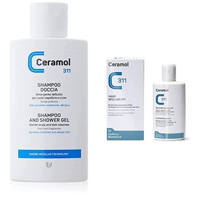 Unifarco Ceramol Shampoodoccia - 200 ml & Ceramol Balsamo Capelli - 200 ml