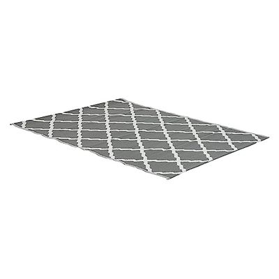 greemotion Santo Tapete para uso interior e exterior de polipropileno 100%, tapete de cor cinzento com um padrão, 200 x 150 cm