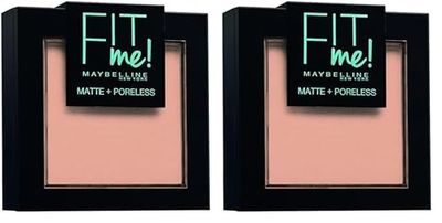Maybelline Fit Me Matte And Poreless Powder 130 Buff Beige 9g (Pack of 2)