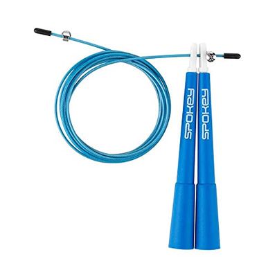 Spokey Crossfit Jump Rope in Acciaio Rivestito in plastica, Unisex, 834196, Blue, Taglia Unica