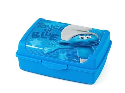 Lulabi Puffi Touch Blue Porta Pranzo in Polipropilene Decorato, 17x13x6,5cm