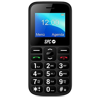 SPC Fortune 2 4G – Téléphone Portable Senior 4G, Bouton SOS, Volume de Sonnerie très élevé (102dB), Configuration à Distance, Grandes Touches, Sonnerie et Notifications intelligentes, Noire