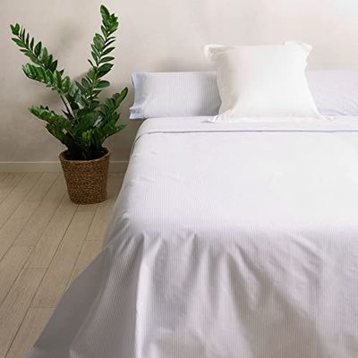 Sancarlos Kamut beddengoedset, 50% katoen, 50% polyester, blauw, 180 stuks