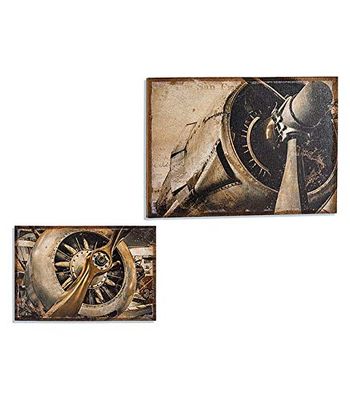BigBuy Home S3605089 Toile en Lin, Matériaux Divers, Multicolore, 90 X 3 X 60 Cm