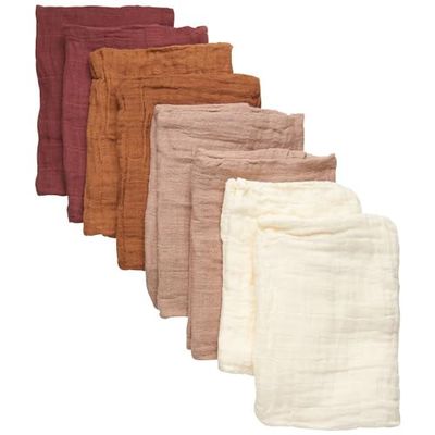 Pippi Muslin Cloth Solid slabbetje, mahogany, 65 x 66 cm, uniseks, Mahonie, 65x66