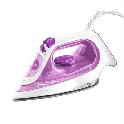 Braun Texstyle 3 Stoomstrijkijzer SI 3030 PU, Stoomstrijkijzer, 2300 W, Met FreeGlide 3D Technologie, Stoomshot 140 gr/min, Tankinhoud 270ml, Paars