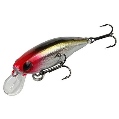 Fishing Tackle Max Unisex - volwassenen 10C8900024C10 Mini Wobbler drijvend 3,5 cm Trout Hunter kunstaas voor forel baars (rood-goud), kleurrijk, normaal