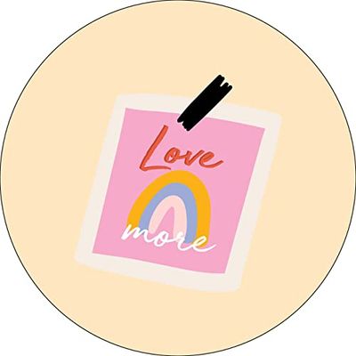 Bonateks, Round Digital Printed Mouse Pad, Non-Slip Base, for Office and Home, Diameter:22cm