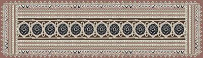 Doge Milano Chemin de cuisine, 100% Made in Italy, Tapis antitache avec impression numérique, Tapis antidérapant et lavable, Modèle Vintage - Utah, 140x52 cm