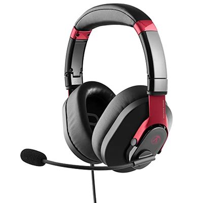 Austrian Audio PG16 Pro Gaming Headset with Microphone (Accesorio Plegable para Juegos, Sonido de Alta resolución, Cable Desmontable de 1,4 m), Negro/Rojo