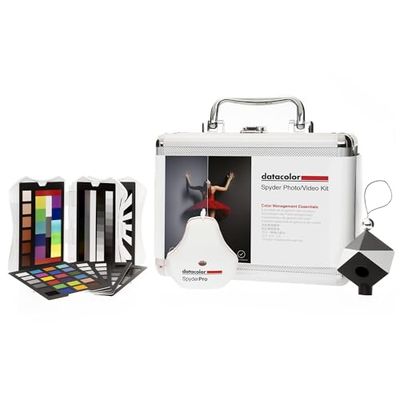 Datacolor Spyder Foto- en Videokit, 2024 Versie – SpyderPro Monitor Kalibratietool, Spyder Cube, Spyder Checkr Video, Spyder Checkr Photo – Kleurenbeheer Toolkit voor Fotografen & Videografen