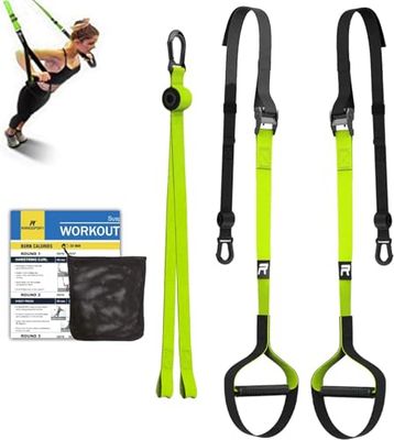 RHINOSPORT Sling Trainer Sling Trainer Set met deuranker instelbaar fitness thuis suspensie - geschikt voor onderweg en voor training binnen en buiten