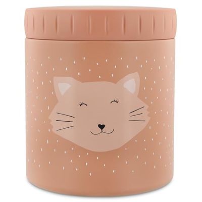 Trixie - Geïsoleerde lunchbox van roestvrij staal, 500 ml, voedselcontainer voor lunch/snack (Mrs. Cat (kat))