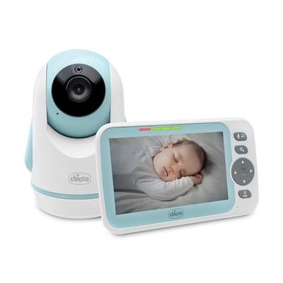 Chicco Baby Monitor Video Evolution, Telecamera Rotante Motorizzata per Neonati e Bambini con Schermo a Colori 5", Portata 220 m, Visione Notturna, Termometro, Suoni Bianchi, Microfono e Altoparlante