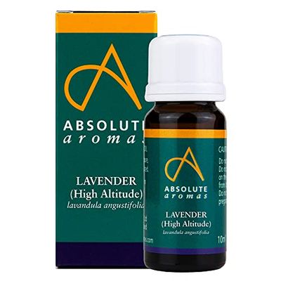 Absolute Aromas Huile Essentielle de Lavande 10 ml - Cultivée à Haute Altitude - 100% Pure, Naturelle, Végétalienne, Non Diluée et Sans Cruauté - Pour une Utilisation dans les Diffuseurs, les Brûleurs à Huile et les Mélanges d'Aromathérapie