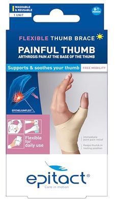 Epitact - Flexible Day Thumb Brace For Painful Thumbs - Right Hand - Size S