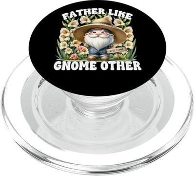 Funny Fathers Day Gnome Themed Pun Gardener Graphic For Dad PopSockets PopGrip para MagSafe
