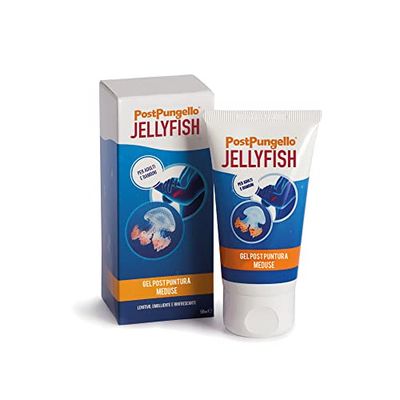 Post Pungello, Jellyfish, Gel Post Puntura Meduse, Gel Lenitivo, Emolliente e Rinfrescante a Base di Cloruro di Alluminio, Aloe Vera, Calendula e Acido Ialuronico, Adatto per Bambini e Adulti, 50 Ml