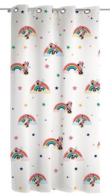 hermet Minnie Mouse - Cortina de Gasa con Anillas, Cortina para habitación Infantil, 140 x 290 cm, Producto Oficial, Producto Oficial (Panel Individual)