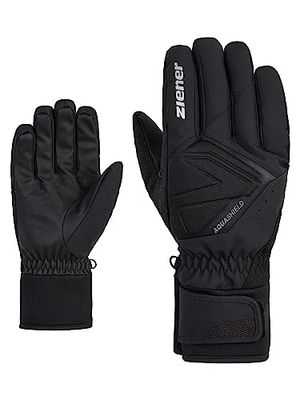 Ziener GATIS - Guanti da sci da uomo, impermeabili, traspiranti, neri, 9,5