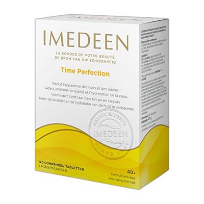 Imedeen Complément alimentaire Anti-âge Time Perfection, Avec Vitamine C & Zinc, Réduit l'apparence des rides et ridules, 120 comprimés