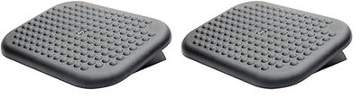 Fellowes Foot Rest Under Desk - Everyday Foot Support Ergonomic Foot Rest with Non-Slip Base - Foot Rest Stool for Office & Home - Black - Amazon Exclusive (Pack of 2)
