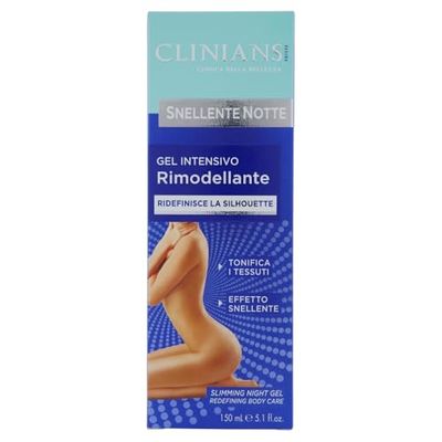 CLINIANS | Gel Intensivo Rimodellante, Snellente Notte, Dermatologicamente Testato, Made in Italy, 150 ml
