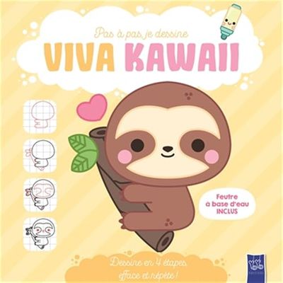 Je dessine pas à pas - Viva Kawaii: Couverture paresseux