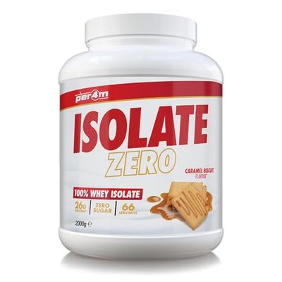 Per4m Isolate Zero Biscuit Caramel 2kg – Isolat de protéine biscuit caramel sans sucres ajoutés