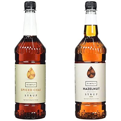 Simply Spiced Chai Syrup 1 L & Hazelnut Syrup 1 Litre