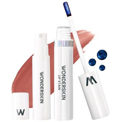 Wonderskin Wonder Blading Lip Stain Peel Off And Reveal Kit - Tinta Per Labbra Nude Impermeabile E A Lunga Durata, Kit Per Macchie Di Trucco Naturale A Prova Di Trasferimento (Lovely)