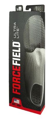 Forcefield Ultra Lite Gel – Confort triple densité & soutien de la voûte plantaire – Neutralise les odeurs, soutien du talon – Taille UK 6-8.