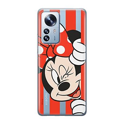 ERT GROUP Custodia per cellulare Xiaomi 12 / 12X originale e licenza ufficiale Disney modello Minnie 059 perfettamente adattato alla forma del telefono cellulare, parzialmente trasparente