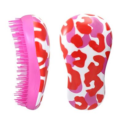 The Detangler Classic - Spazzola districante per capelli, stampa leopardata rosa e rossa