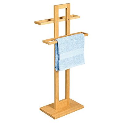 MSV 140619 Porte-Serviettes/Vide Poche Bambou/Laqué Nitrocellulose 37 x 25 x 85 cm