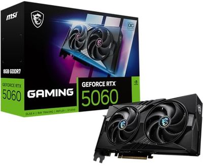 MSI GeForce RTX 5060 8G GAMING OC Graphics Card - 8GB GDDR7 (28Gbps/128-bit), PCIe 5.0 - HDMI 2.1b, 3 x DisplayPort 2.1b